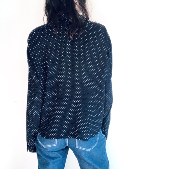 Polka dot silk button down - Picture 3 of 16